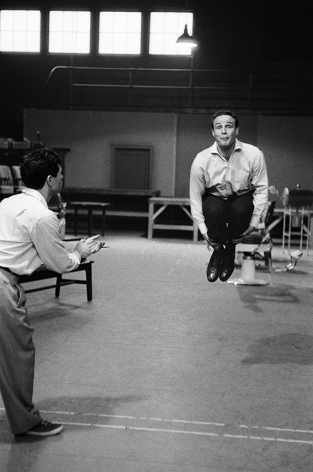 Marlon Brando rehearses with choreographer Michael Kidd for his role in &quot;Guys &amp;amp; Dolls&quot;, 1955, Archival Pigment Print