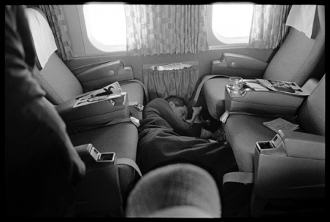 Robert Kennedy (asleep on plane), Last Campaign, 1968