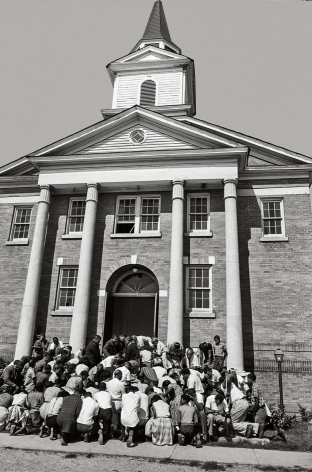 Crowd Praying on Steps of Church, Clarksdale, Mississipi, 1965, 20&nbsp;x 16&nbsp;Inches, Silver Gelatin Photograph, Edition of 25