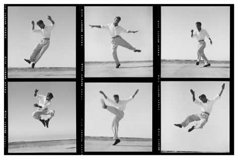 Sammy Davis Jr. Dancing on a Hollywood Rooftop, (Contact Strip), 1947