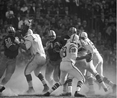 Johnny Unitas vs 49ers, Baltimore, MD, 1964, Silver Gelatin Photograph
