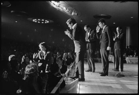 The Rat Pack (Davis, Sinatra, Martin, and Joey Bishop Applauding Shirley MacLaine), 1952