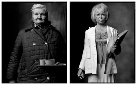 Homeless Woman / Real Estate Agent, 2004 / 2004, 20 x 32-1/2 Diptych, Archival Pigment Print, Ed. 20