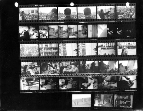 Stephen Somerstein Dr. Martin Luther King, Jr. speaking to 25,000 civil rights marchers at end of Selma to Montgomery, Alabama march, March 25 (Contact Sheet), 1965&nbsp;&nbsp;&nbsp;&nbsp;