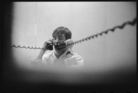 Gary Gilmore on Phone, a few hours before his execution, Draper, Utah, January 27, 1977, 16 x 20 Silver Gelatin Photograph, Ed. 35