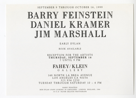 Barry Feinstein / Daniel Kramer / Jim Marshall