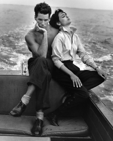 Bruce and Talisa on My Chris-Craft, Bellport, 1982 (16695-52-10), Silver Gelatin Photograph
