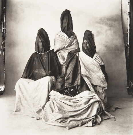 Four Guedras (B) (All in Black), Morocco, 1971, Platinum Palladium Photograph, Ed. of 21