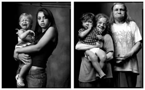 Babysitter / Inbred Sisters with Second Cousin, 2007 / 2004, 20 x 32-1/2 Diptych, Archival Pigment Print, Ed. 20