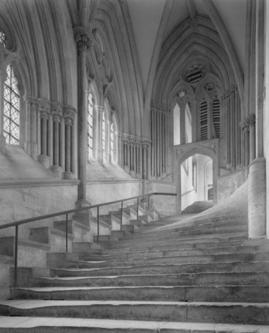 Stairway, Wells Cathedral, 20 x 16 inches, Silver Gelatin Photograph