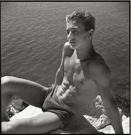 Rittis friend on the coast near Spalato, Croatia, 1937, Silver Gelatin Photograph