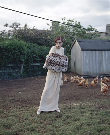 Model in the Hen Yard, England, 1995, Archival Pigment Print