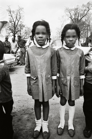 Two Girls Watching the March, Selma, 1965, 20 x 16&nbsp;Inches, Silver Gelatin Photograph, Edition of 25