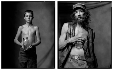 Boy with Fireflies / Moonshiner, 2005 / 2004, 20 x 32-1/2 Diptych, Archival Pigment Print, Ed. 20