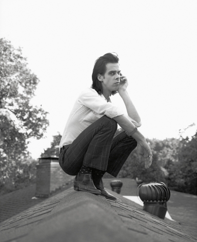 Nick Cave on My Roof, 1994, Archival Pigment Print