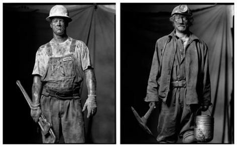 Oil Field Worker / Coal Miner, 2003 / 2001, 20 x 32-1/2 Diptych, Archival Pigment Print, Ed. 20