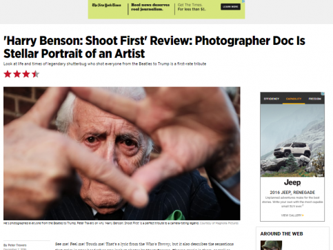 'Harry Benson: Shoot First' Review: Photographer Doc Is Stellar Portrait of an Artist - Rolling Stone