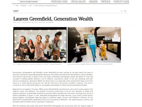 Lauren Greenfield, Generation Wealth - L'oeil de la Photographie