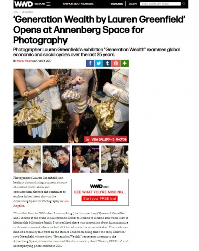 'Generation Wealth' by Lauren Greenfield Opens at Annenberg Space for Photography - WWD
