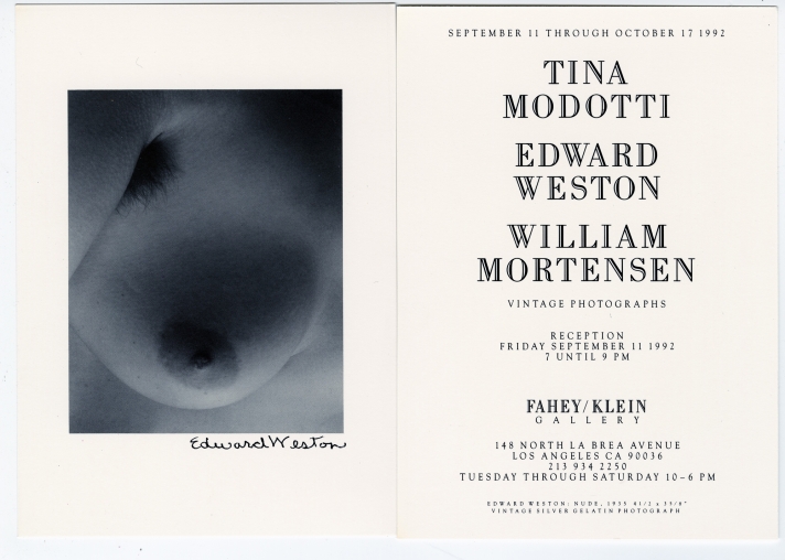 Tina Modotti / Edward Weston / William Mortensen