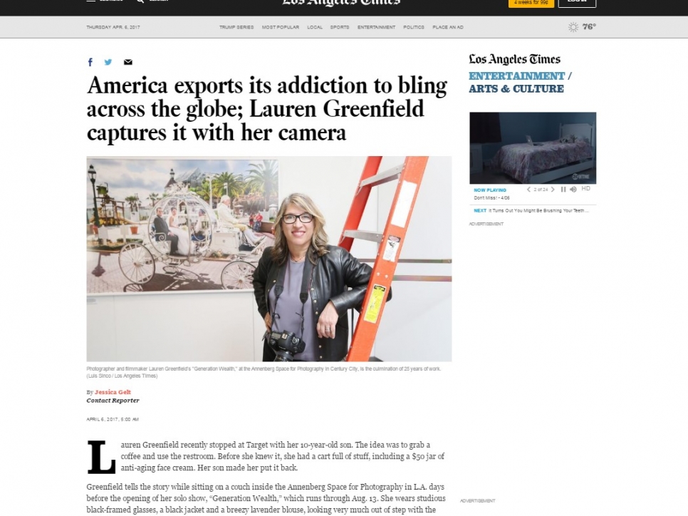 America exports its addiction to bling across the globe; Lauren Greenfield captures it with her camera - LA Times
